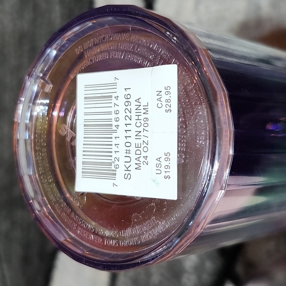 STARBUCKS ROSE GOLD WHITE GLITTER & DOME OMBRE RAINBOW VENTI COLD CUP TUMBLERS - Picture 8 of 11